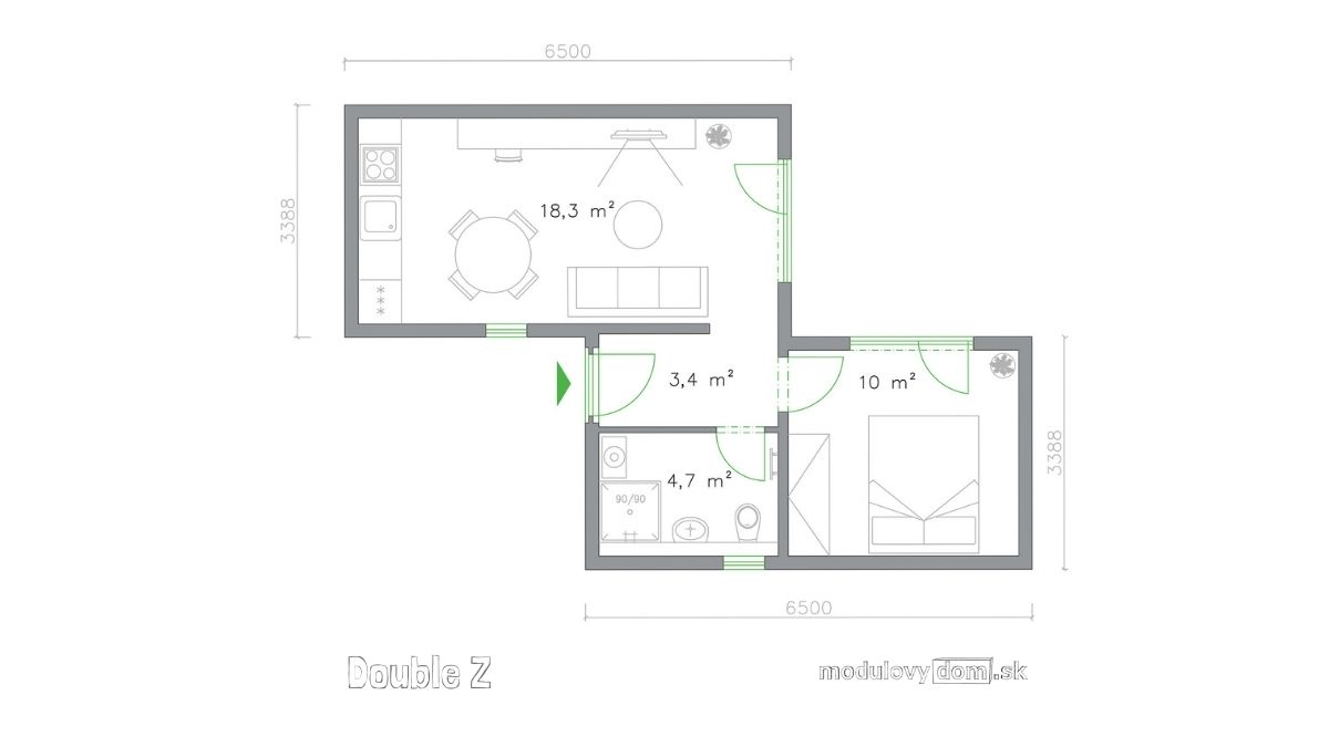 ModulovyDom_podorys_Double Z